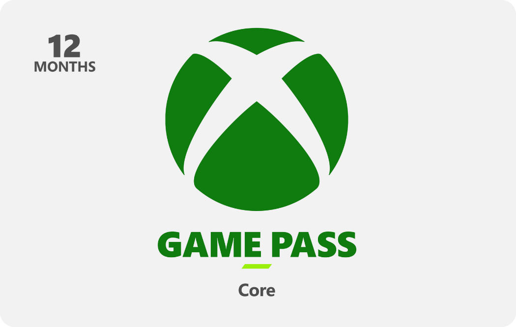 Xbox Game Pass Core 12 Month Membership
